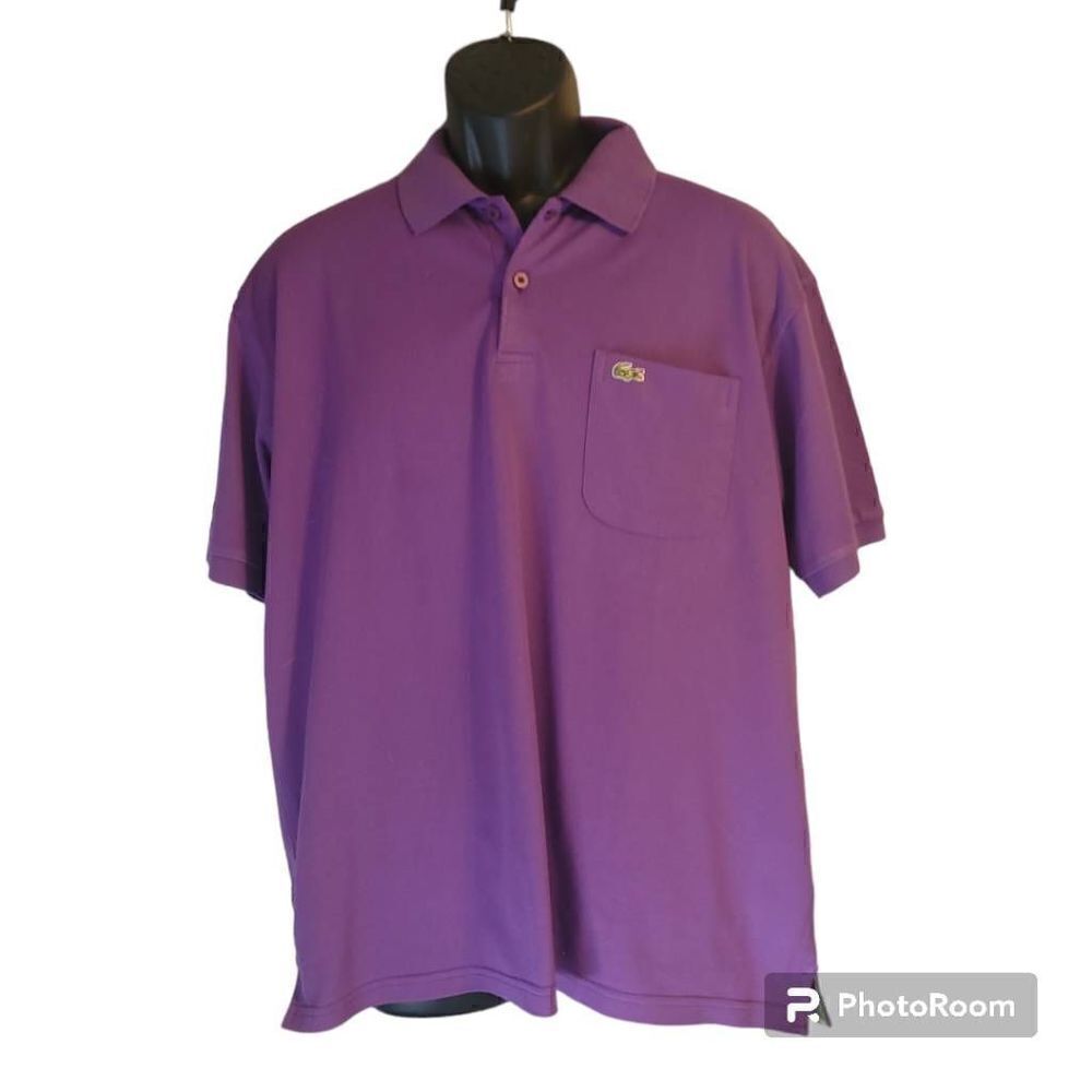 Lacoste Boys Purple Polo Size 7